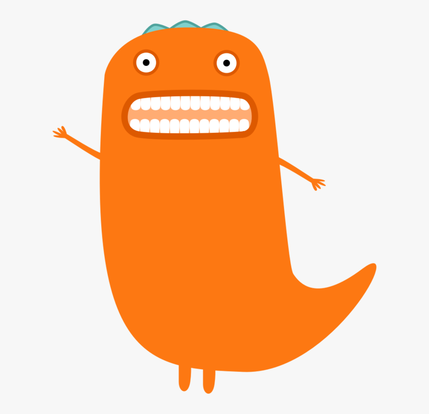 Food,orange,smile - Orange Monster Clipart, HD Png Download