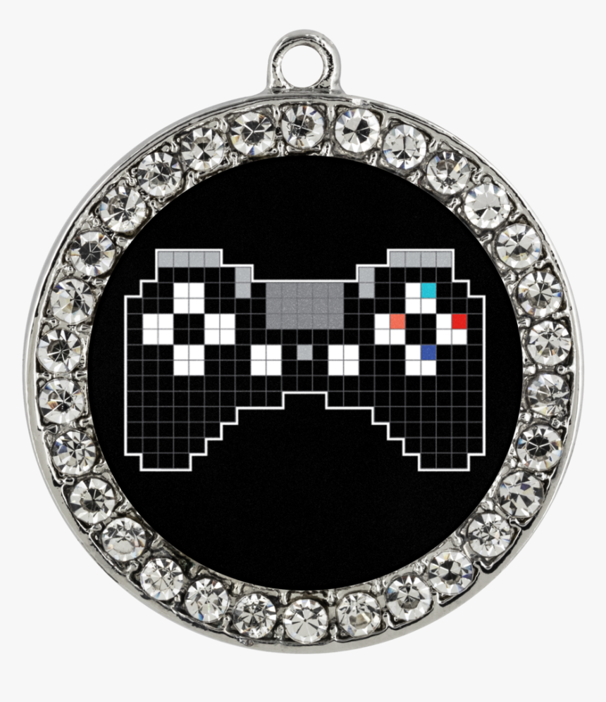 Pixel Art Playstation Gaming Fan Stone Coin Necklace - Weeping Angel Blue Thin Line Png, Transparent Png