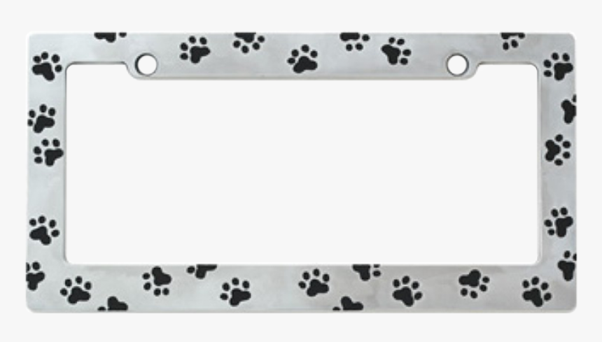 Paw Print License Plate Frame, HD Png Download