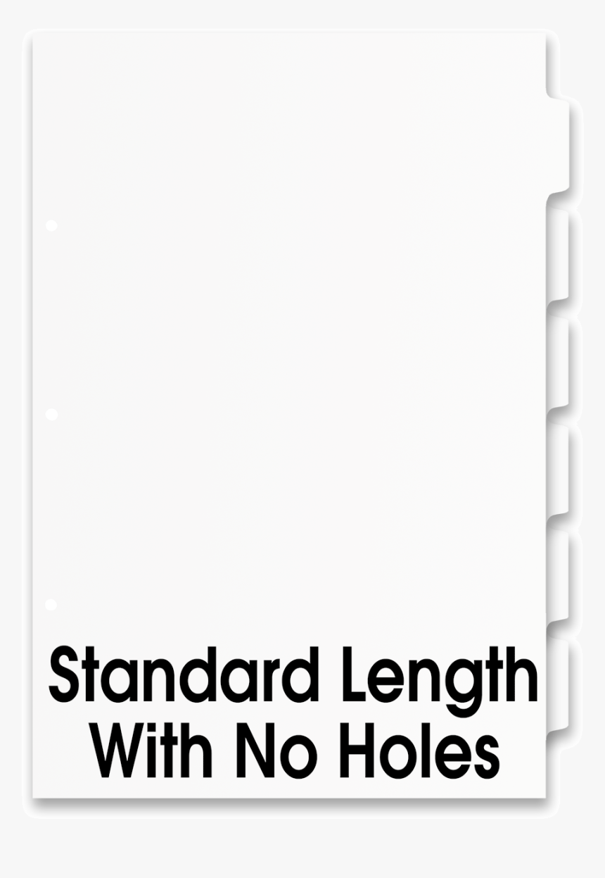 White 6 Tabbed Dividers With No Holes - Iso International Organization For Standardization, HD Png Download