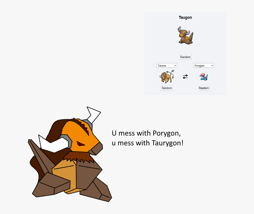 Taurygon Pokémon Fusion - Cartoon, HD Png Download