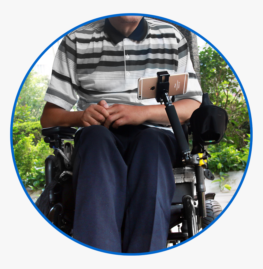 Iphone Clamp Mount - Wheelchair Iphone Holder, HD Png Download