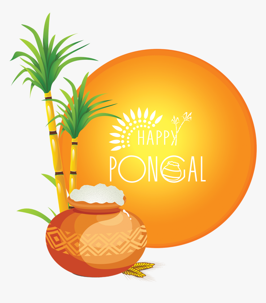 Happy Pongal Pot Stock Ping Png Vector Collection Srk - Pongal Wishes In Tamil 2019, Transparent Png
