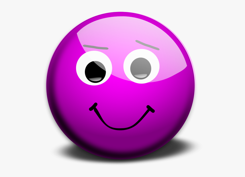Smiling Purple Face Png Clip Arts - Smiley Green Face Png, Transparent Png