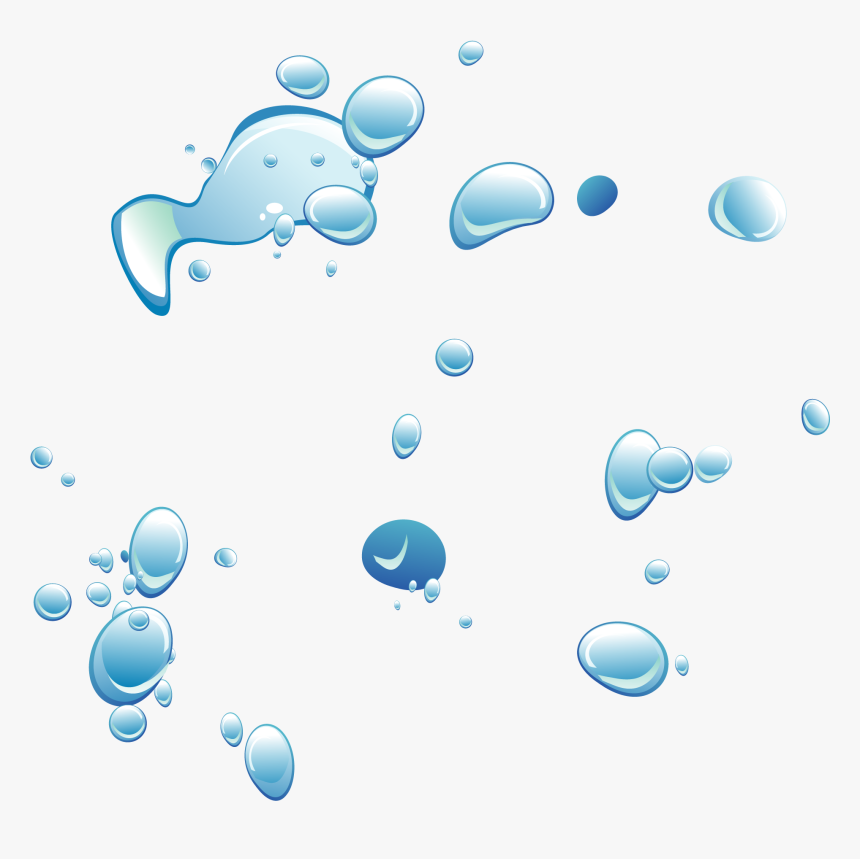 Water Droplets Vector Png Download - Water Drop Effect Vector