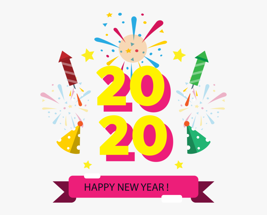 Happy New Year 2020 Png, Transparent Png