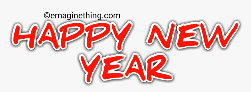 Happy New Year Text Png 2019-whatsapp Sticker,download - Graphic Design, Transparent Png