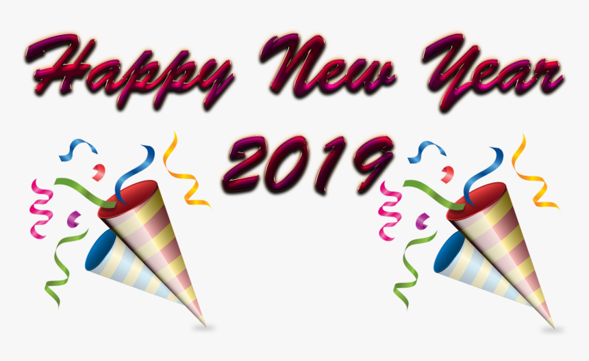 Happy New Year 2019 Png Free Download - Ice Cream Cone, Transparent Png
