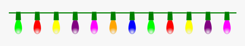 Animated Christmas Lights - Bunte Lichterkette Png, Transparent Png