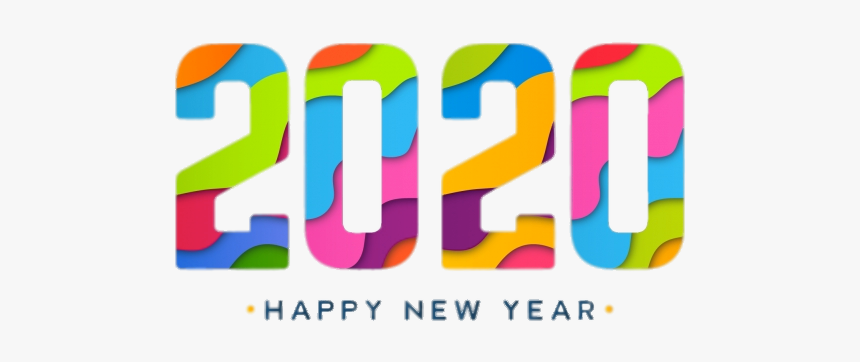 Happy New Year 2020 Colourful Design - Graphic Design, HD Png Download