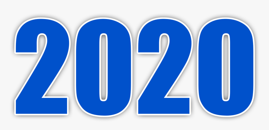 Happy New Year 2020 Blue Numbers - Надпись 2020 На Прозрачном Фоне, HD Png Download