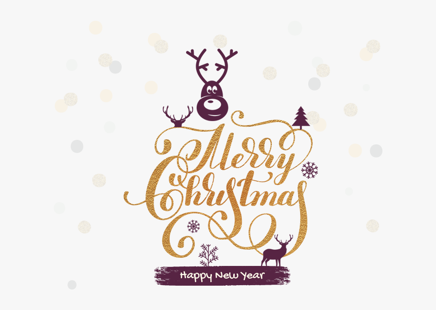 Белая Надпись Merry Christmas , Png Download - Merry Christmas Clipart Black And White, Transparent Png