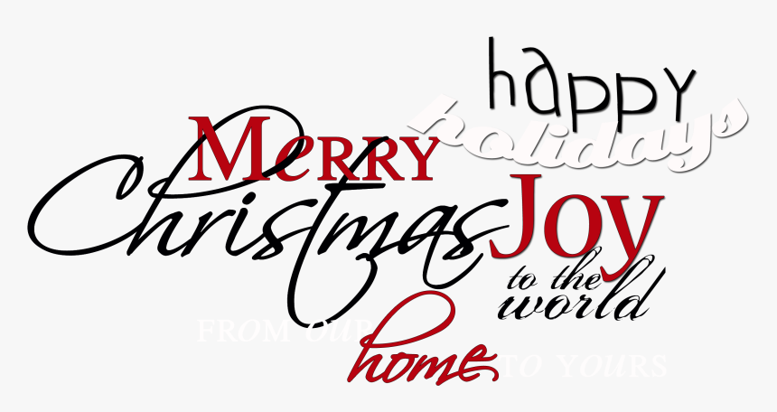 Transparent Christmas Word Art, HD Png Download