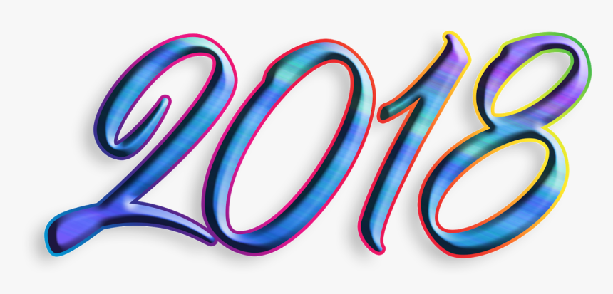 Happy New Year 2018 Wallpaper - Oval, HD Png Download