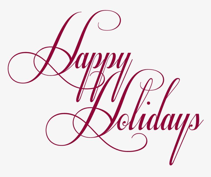 Merry Christmas And Happy Holidays In Black, HD Png Download