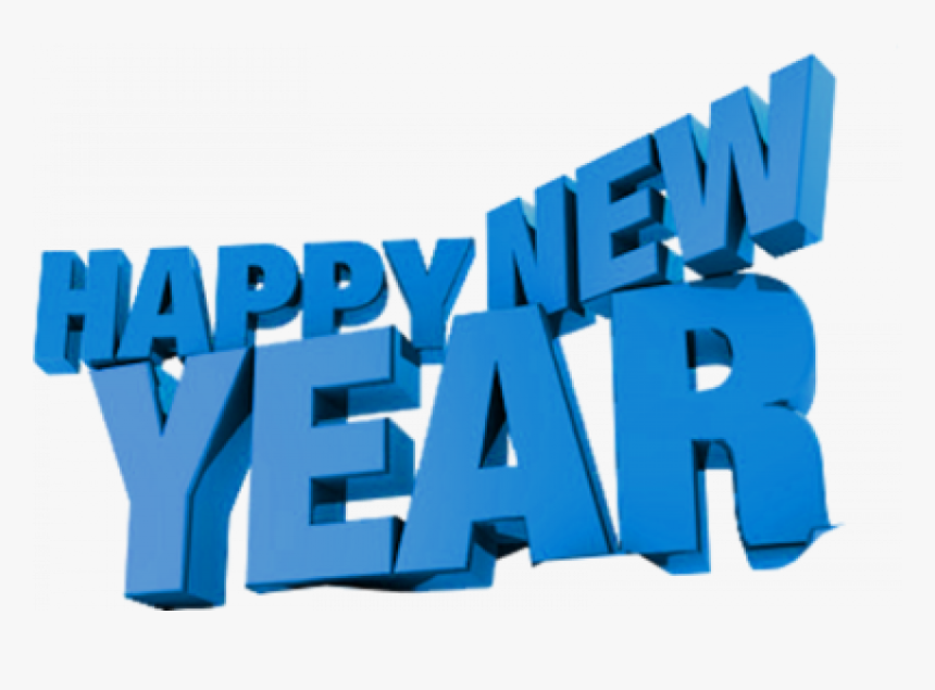Happy New Year Png Blue, Transparent Png