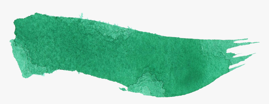 Watercolor Green Brush Stroke, HD Png Download