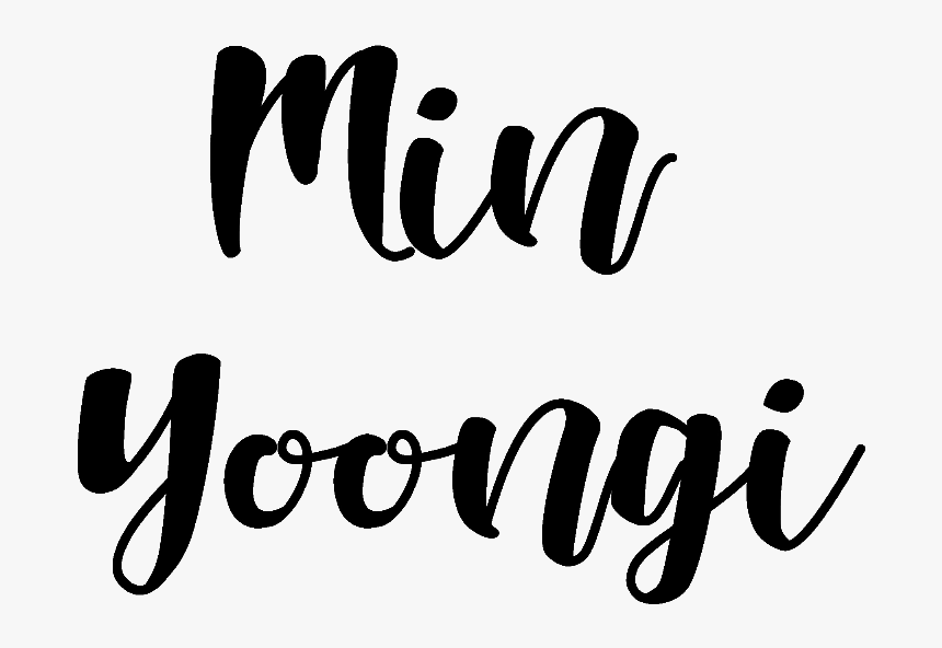 Font Min Yoongi - Calligraphy, HD Png Download