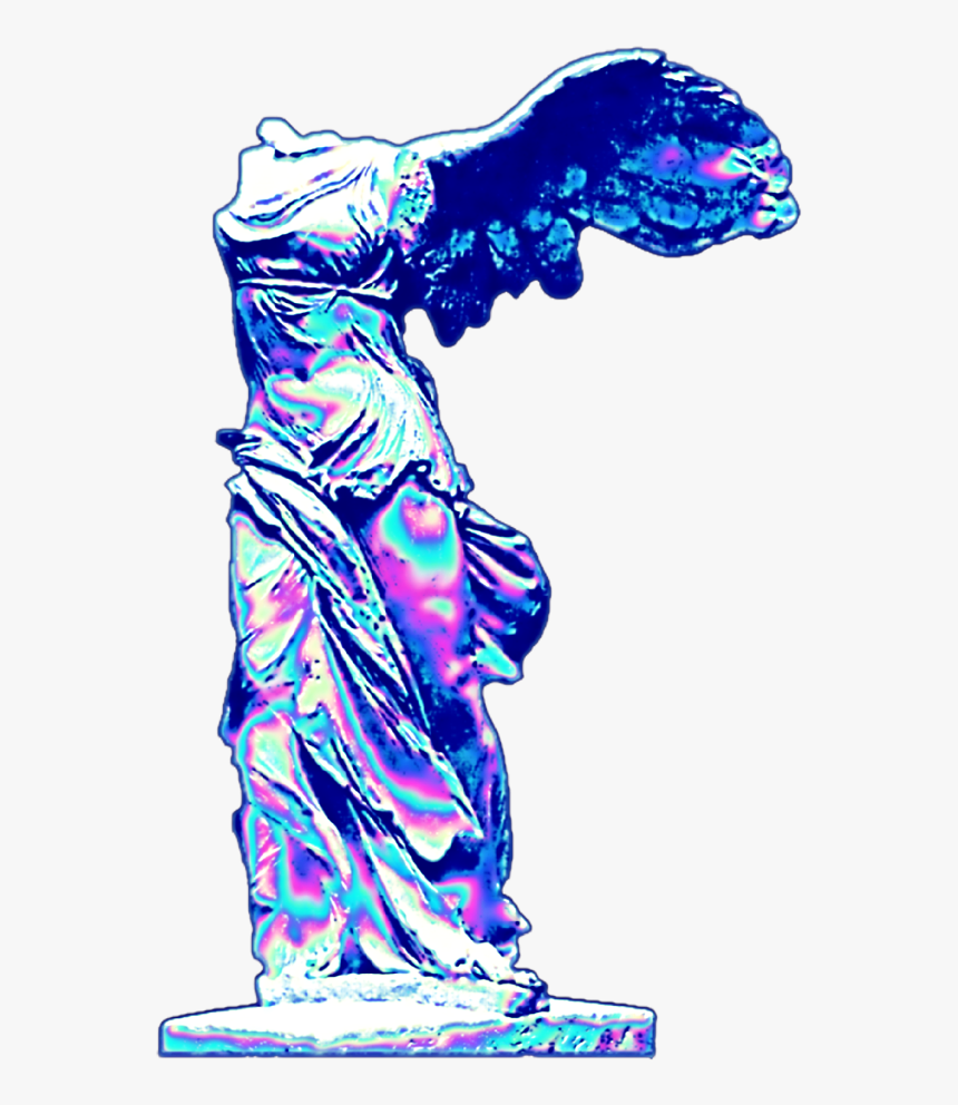 Aesthetic Blue Statues Vaporwave, HD Png Download