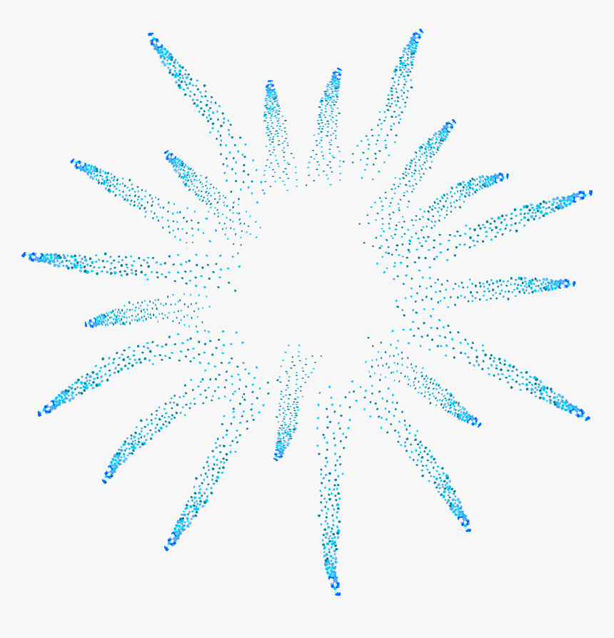 Blue Fireworks Clip Art, HD Png Download