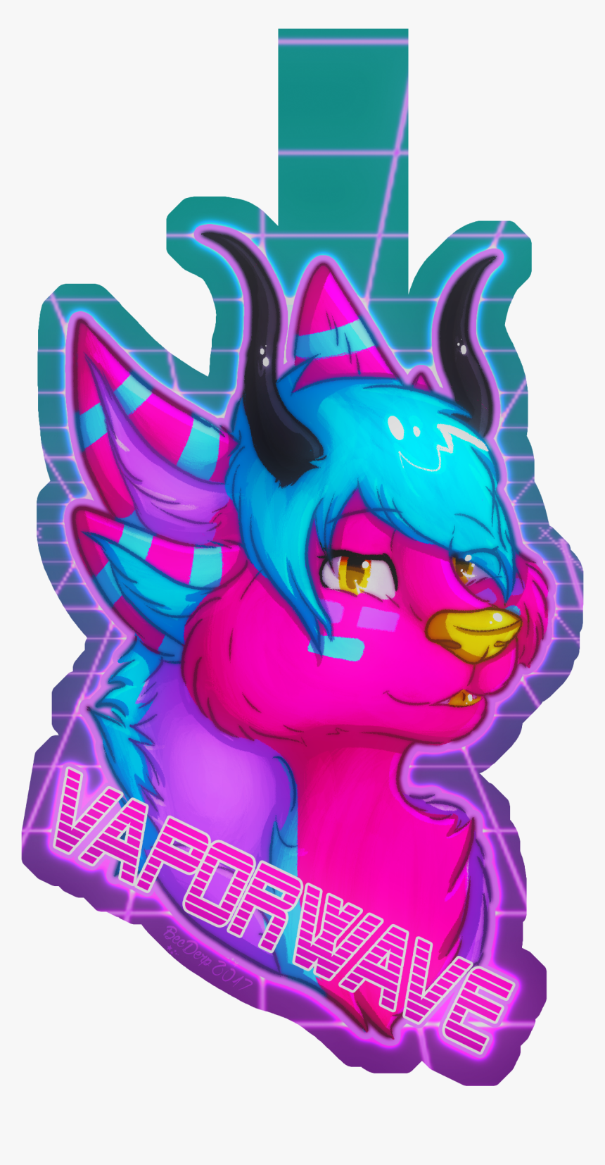Vaporwave Conbadge - Clip Art, HD Png Download