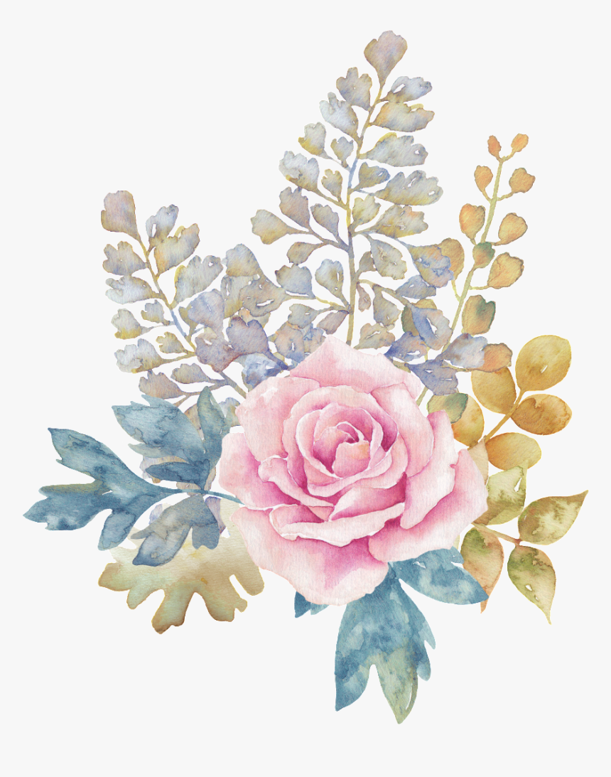 This Graphics Is Pastel Flower Transparent Decorative - Transparent Background Flower Watercolor Png, Png Download
