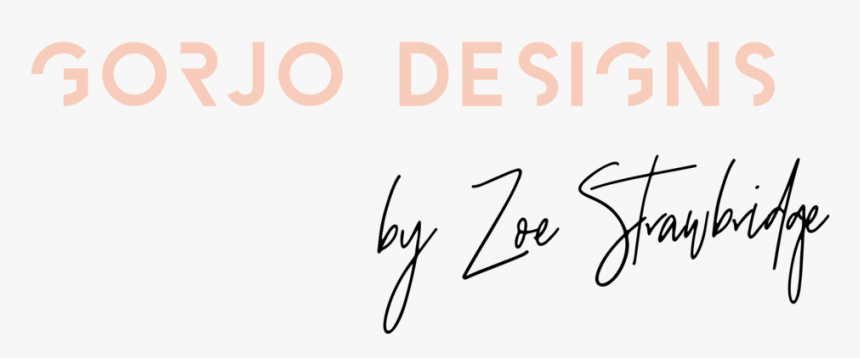 2 Gorjo Designs Logo By Zoe Strawbridge Signature Included - Calligraphy, HD Png Download