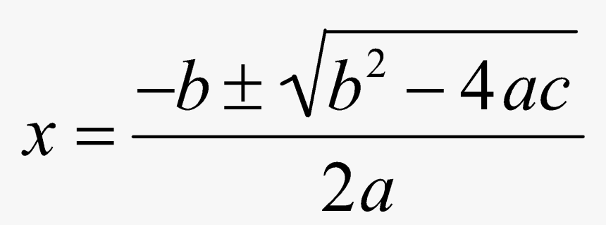 Image23 - Quadratic Formula No Background, HD Png Download