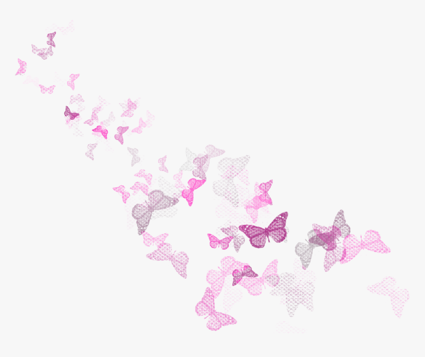 Butterflies Decoration Png Clipart Picture - Pink And White Butterfly Png, Transparent Png