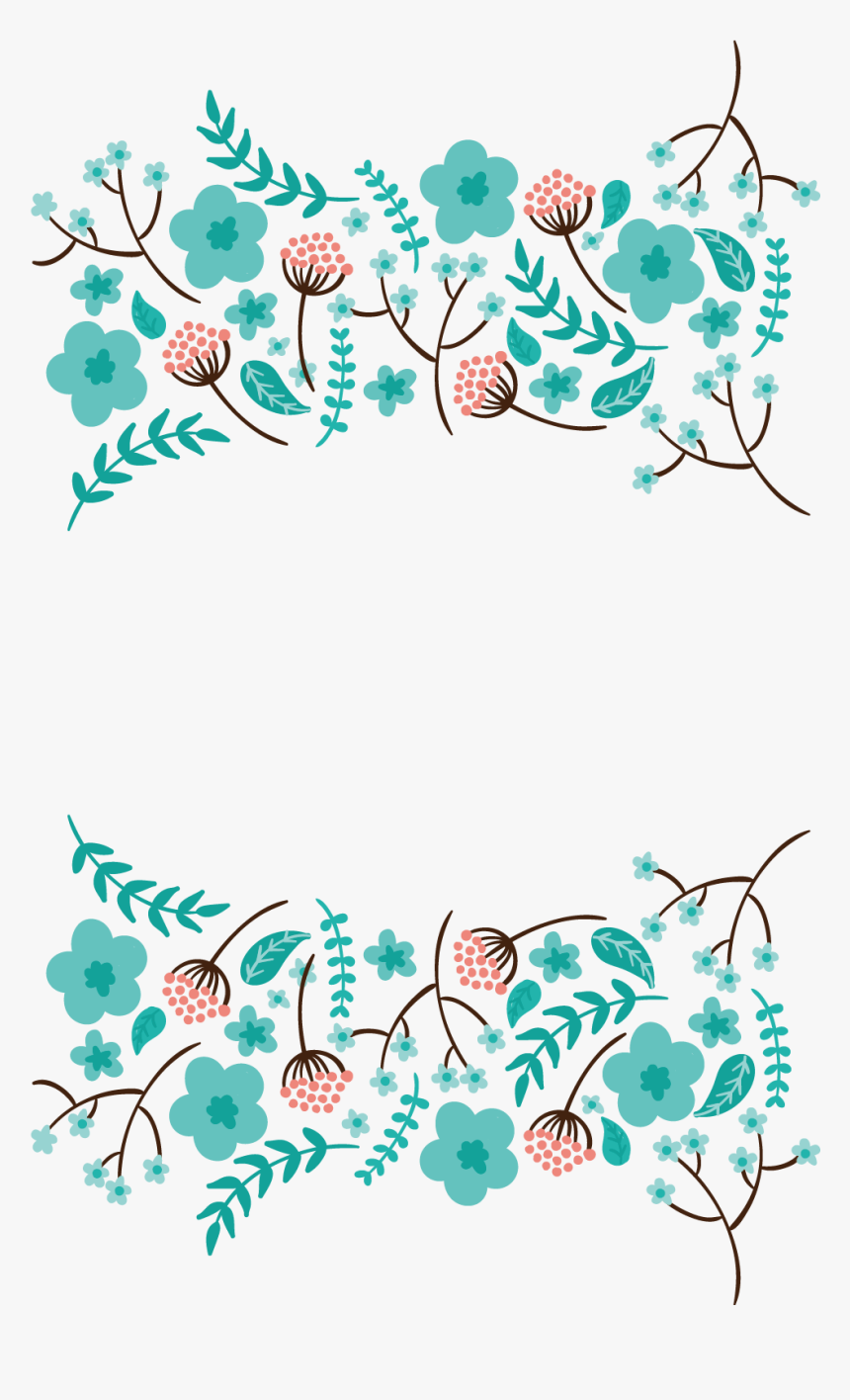 Wedding Invitation Blue - Invitation Flower Blue Vector, HD Png Download