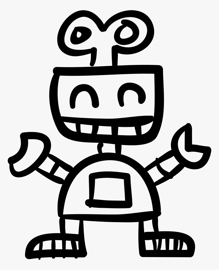 Picture Stock Funny Png Icon Free Download Onlinewebfonts - Robot Icon Hand Drawn, Transparent Png