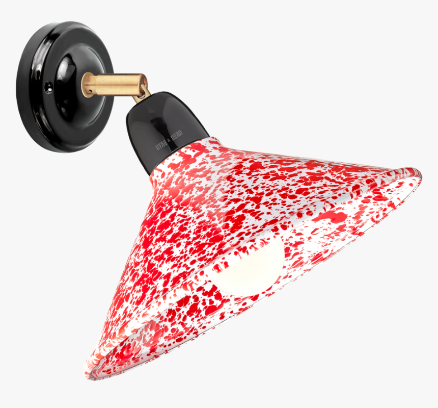 Red Enamel Elbow Black Ceramic Lamp - Earrings, HD Png Download