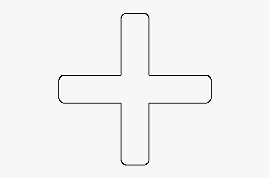 Plus Sign Template - Draw A Plus Sign, HD Png Download , Transparent ...