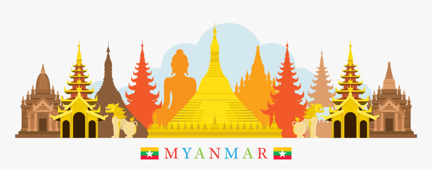 Myanmar Skyline Png, Transparent Png