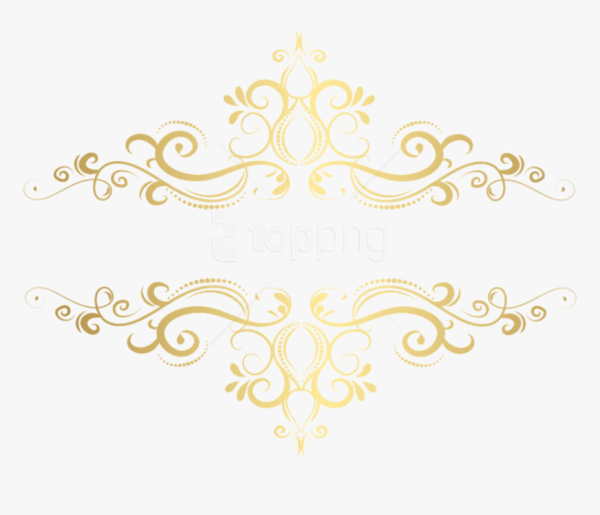 Thumb Image - Gold Decorative Elements Decorative Clipart Png, Transparent Png
