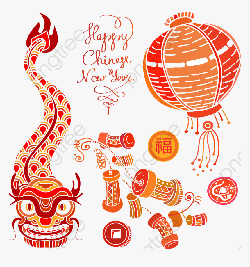 Chinese Clipart New Year - Chinese New Year Png, Transparent Png