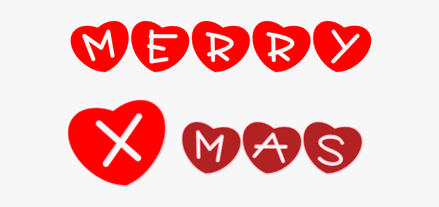 Merry X-mas Text Logo Icon Png Transparent Image Pngbg - Heart, Png Download