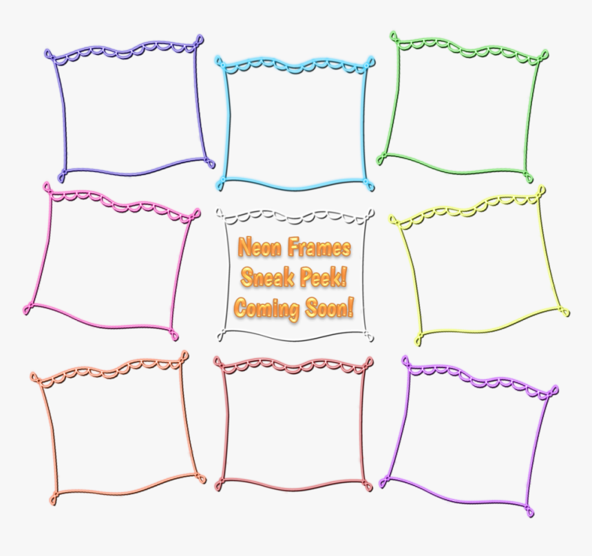 Neon Frame Png - Cushion, Transparent Png