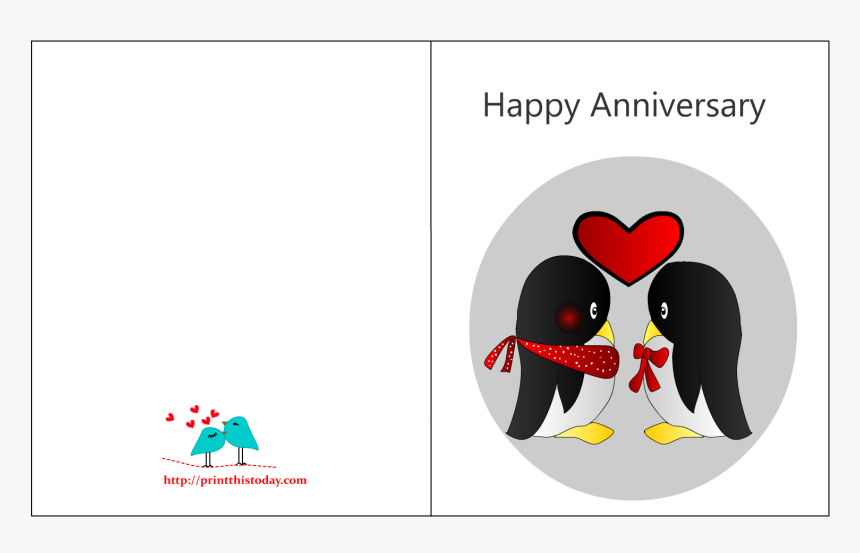 Anniversary Card To Print, HD Png Download