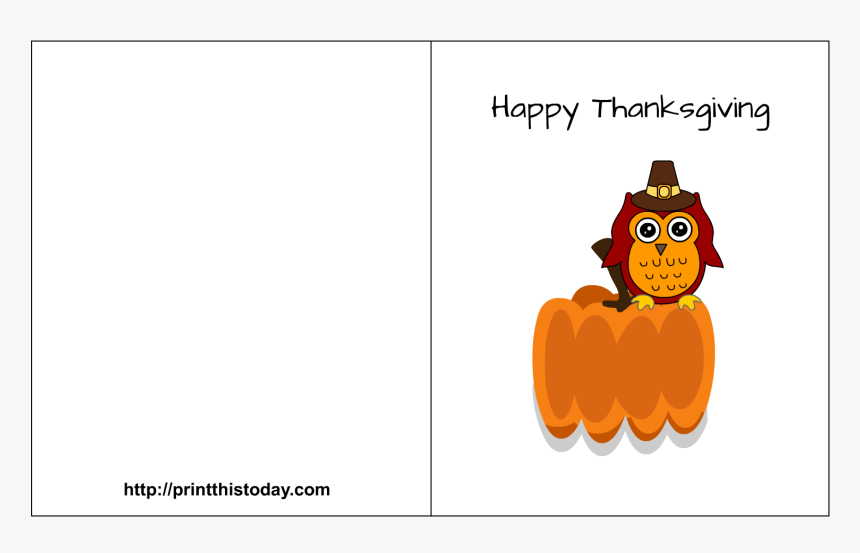 Clip Art Free Happy Card - Printable Cute Thanksgiving Cards, HD Png Download