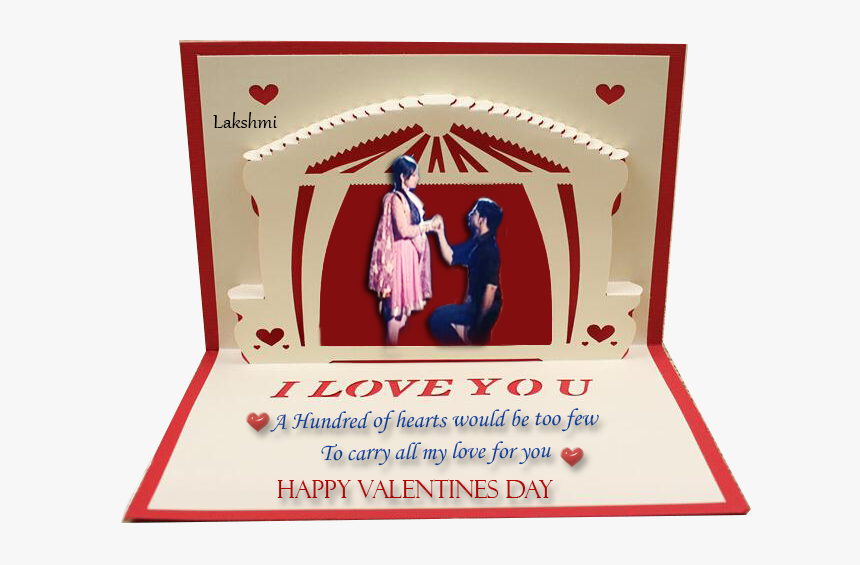 Kirigami Pop Up Valentines Day, HD Png Download