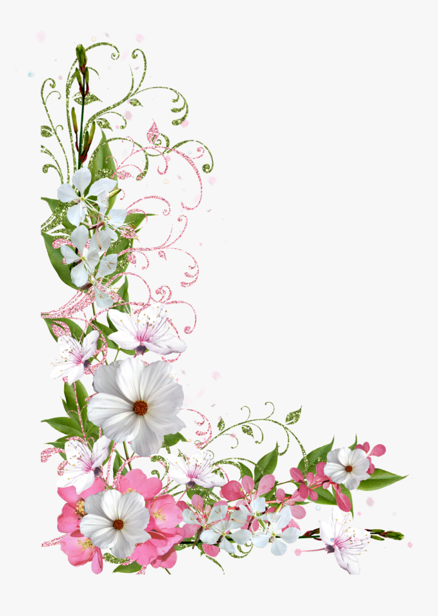 Border Flower Frame Png, Transparent Png