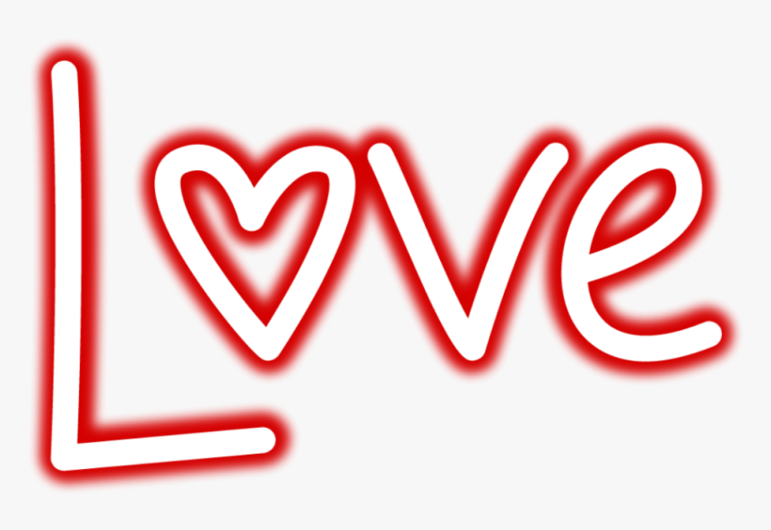 #red #neon #love #freetoedit #ftestickers #remixit - Heart, HD Png Download