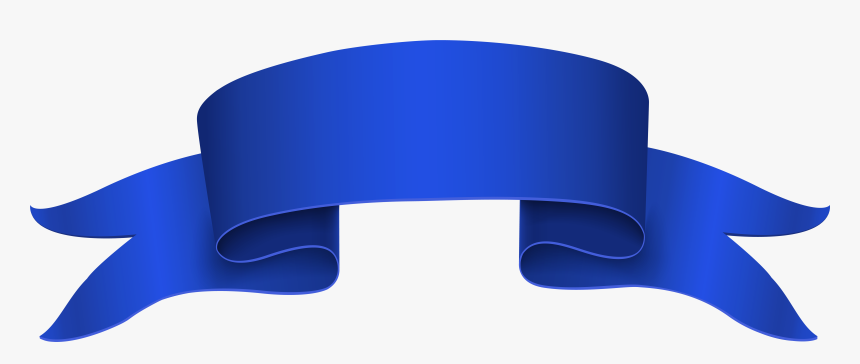 Blue Banner Png Clip Art Image - Blue Ribbon Design Png, Transparent