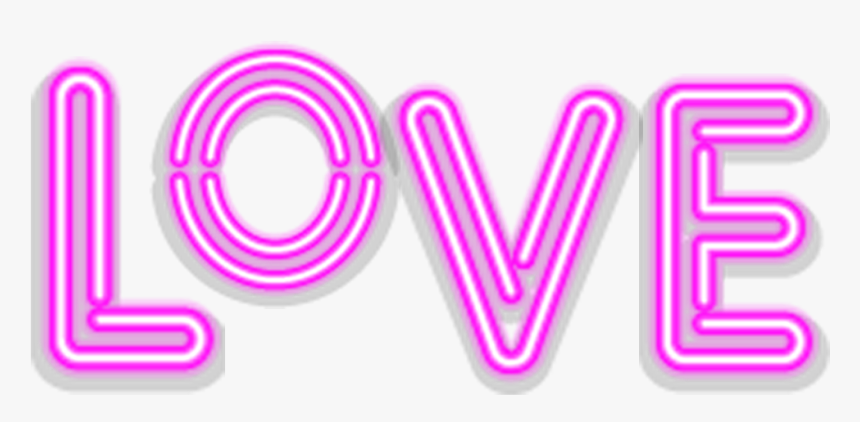 #love #neon - Circle, HD Png Download