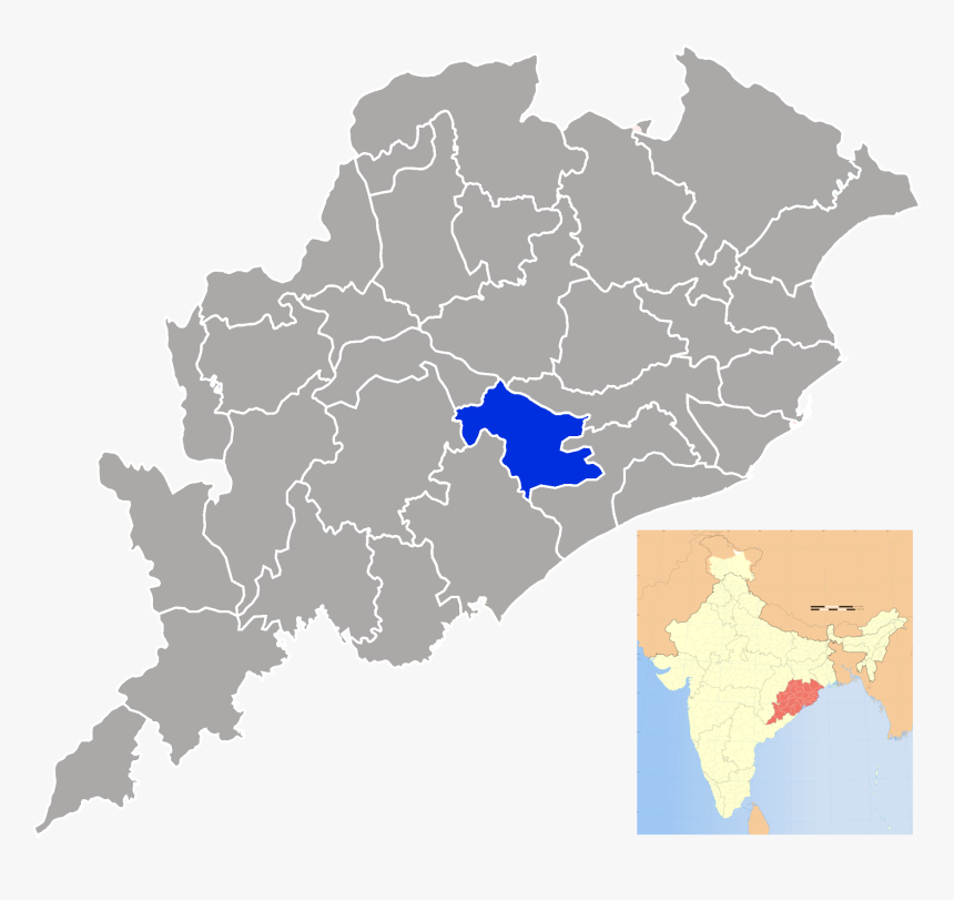 Location In Odisha, India - Jharsuguda In Odisha Map, HD Png Download