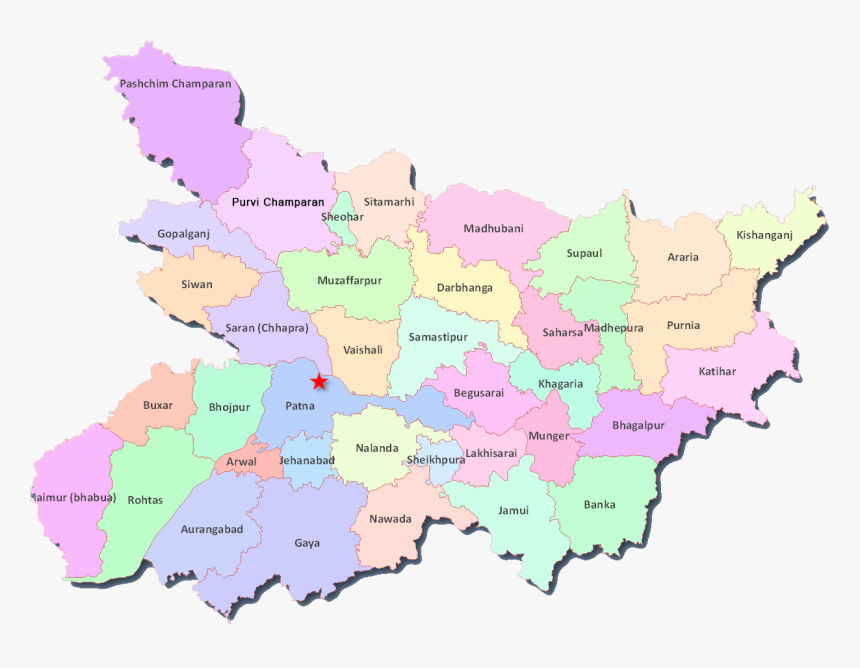 Bihar All District Name, HD Png Download