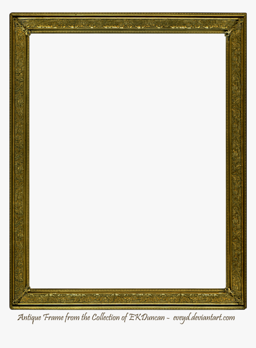 Antique Gold By Ekduncan - Antique Photo Frame Transparent, HD Png Download