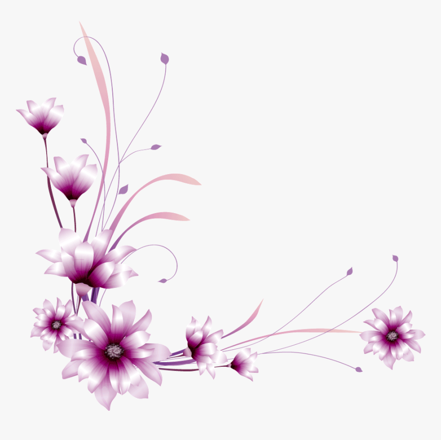 Border Flowers Png Hd, Transparent Png