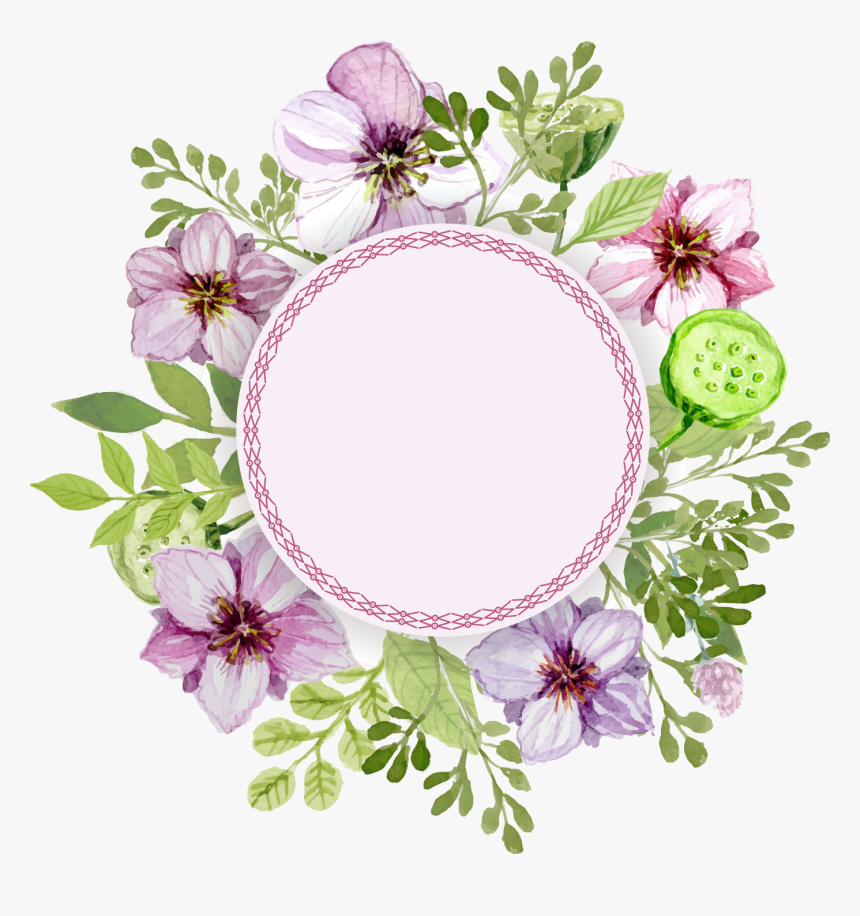 Flower Painting Label Delicate - Flowerslabel, HD Png Download